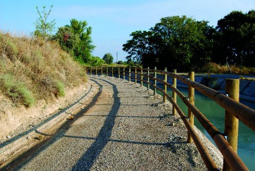 Recorrido del camino paralelo al canal de Zaidín